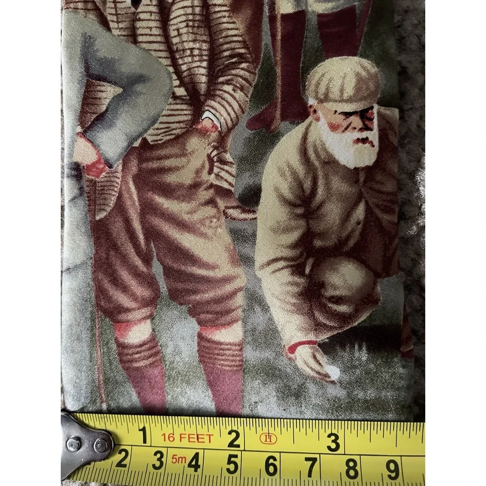 Cromley & Finch Neckwear Tie Golf Portrait Knicker Pattern London 100% Silk JBHS